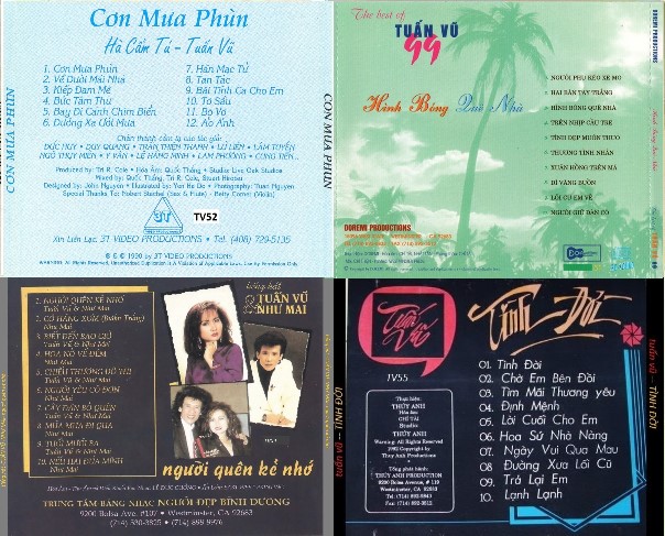 Bộ 4 Đĩa CD Tuấn vũ