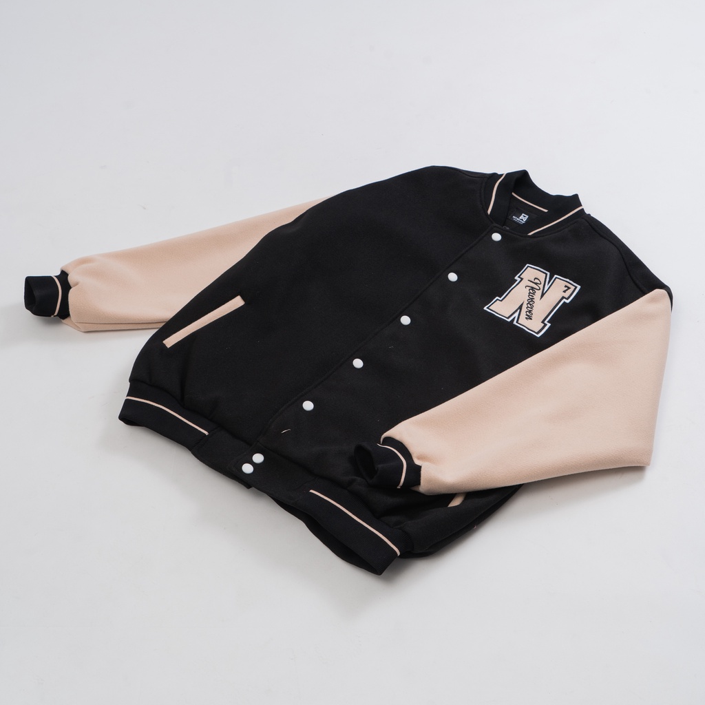 Áo Khoác Bomber Varsity Dạ NEWSEVEN Typo Jacket V01