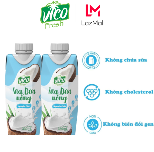 COMBO 2 HỘP SỮA DỪA VICO FRESH  330ml