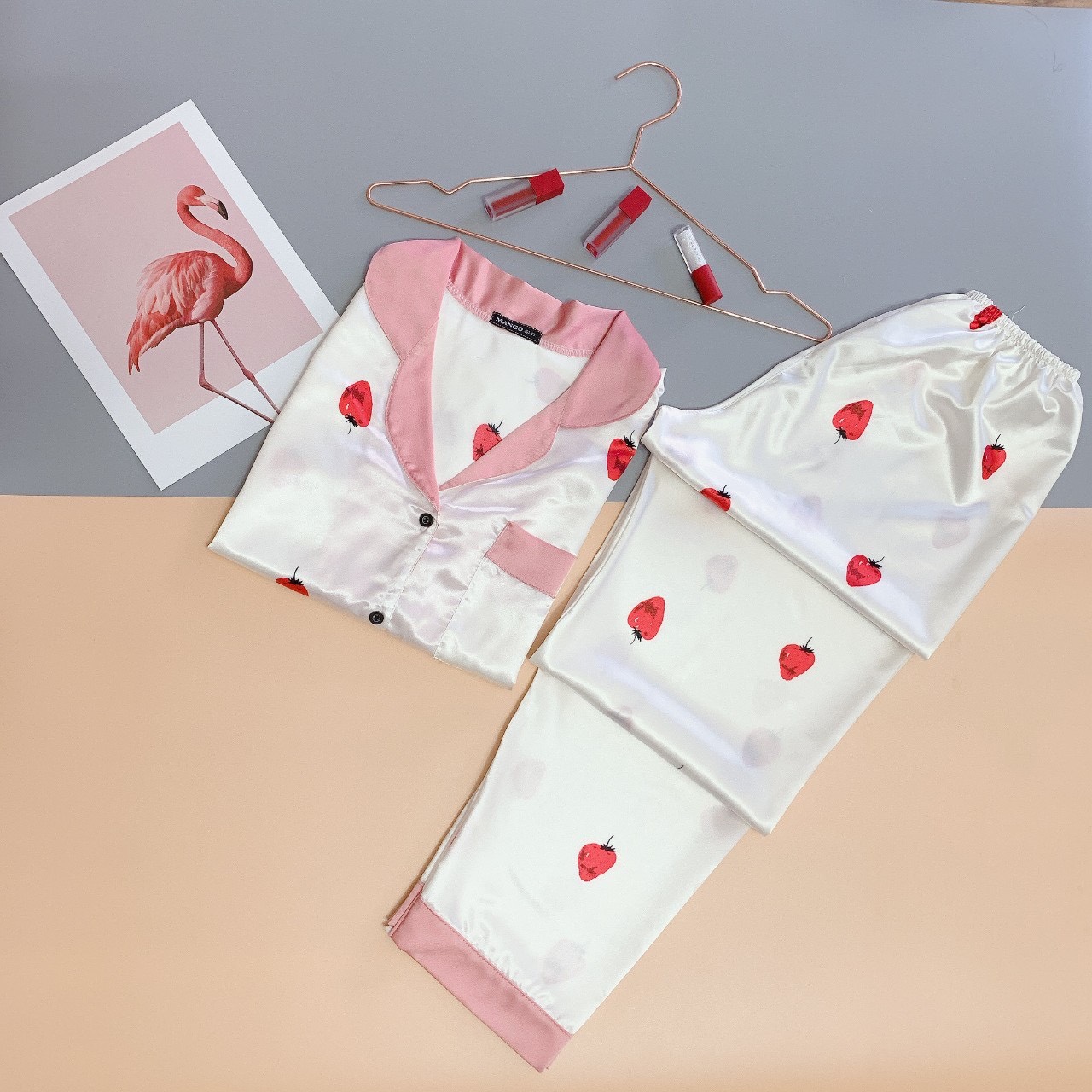 SET BỘ DÀI MẶC NHÀ CHẤT LỤA SATIN CỰC MÁT HÀNG CAO CẤP