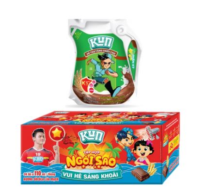 [HCM]Sữa KUN túi sô cô la thùng 24 túi 110ml