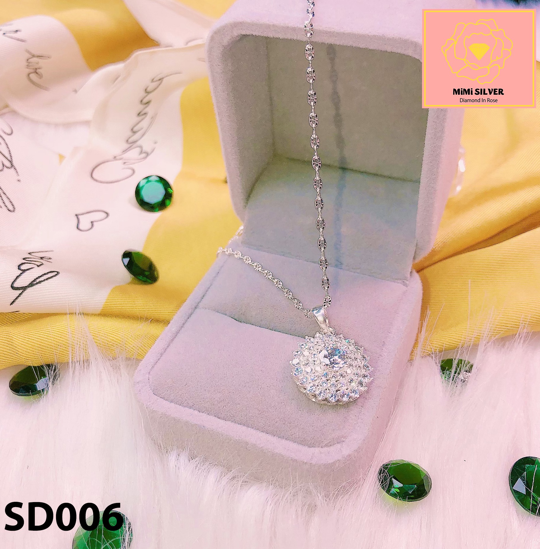 [HCM]Dây chuyền Hạt Cườm Lớn - Trang Sức  MiMi Silver SD006
