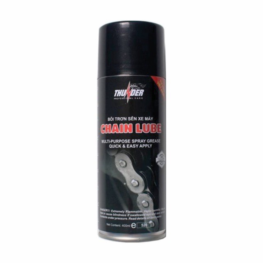 Xịt bôi trơn bảo dưỡng sên/xích xe máy thunder chain lube 400ml-phs