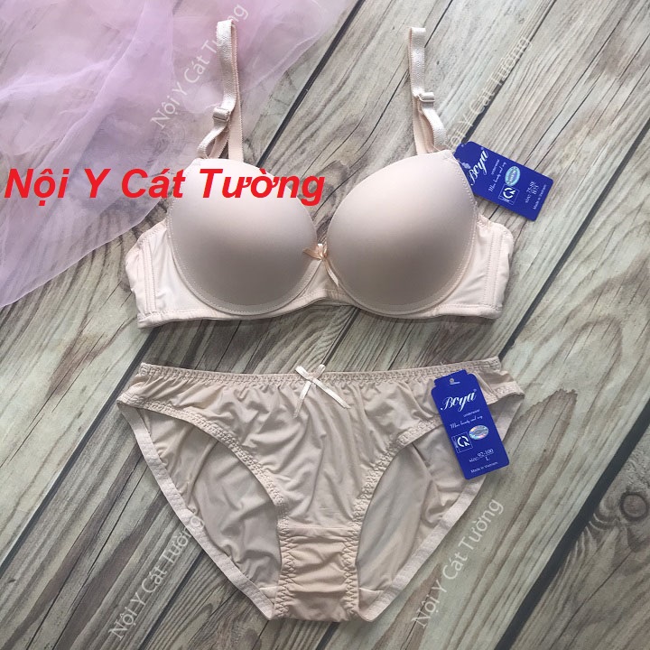 Bộ đồ lót Boya trơn ( 1 quần +1 áo) mút mỏng có gọng , mút mỏng 1cm