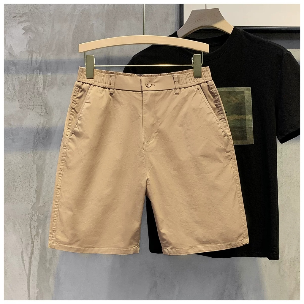 ﹍  Quần short nam KAKI GIÓ cạp chun pha cúc trẻ trung