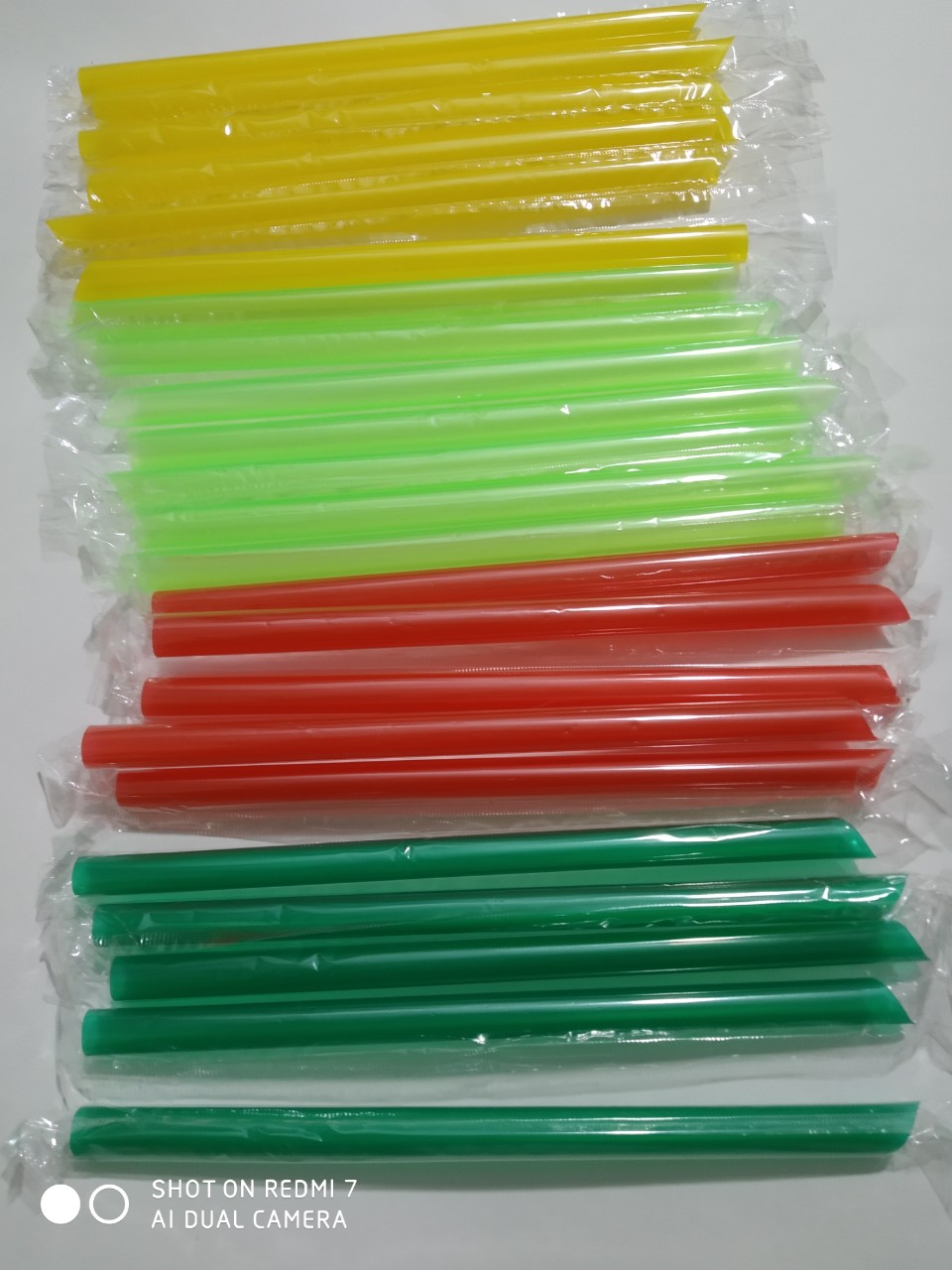 ỐNG HÚT TRÂN CHÂU MÀU ĐỎ CÓ MÀNG BỌC PHI 12 - 500gram