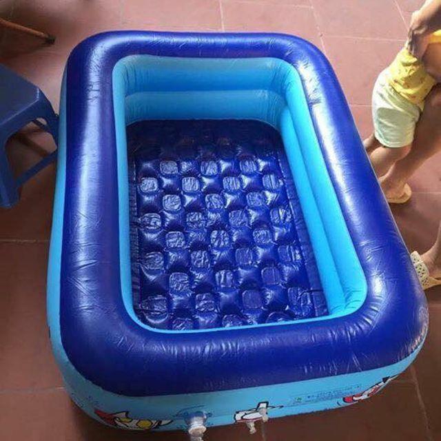 Bể phao bơi phao chữ nhật 2 tầng (1.2m)