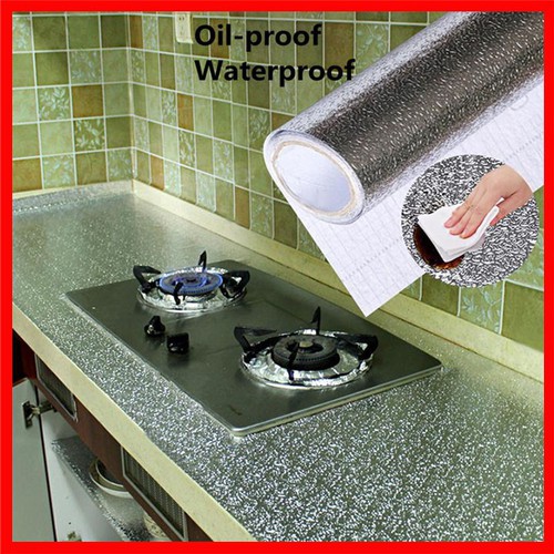 [SIÊU KHUYẾN MÃI] - KÍCH THƯỚC 40 X 200CM - DỄ DÀNG LAU CHÙI - CUỘN GIẤY BẠC DÁN TƯỜNG BẾP TRÁN NHÔM CÁCH NHIỆT Ô VUÔNG BẠC KHỔ 60CM - KEO SẴN