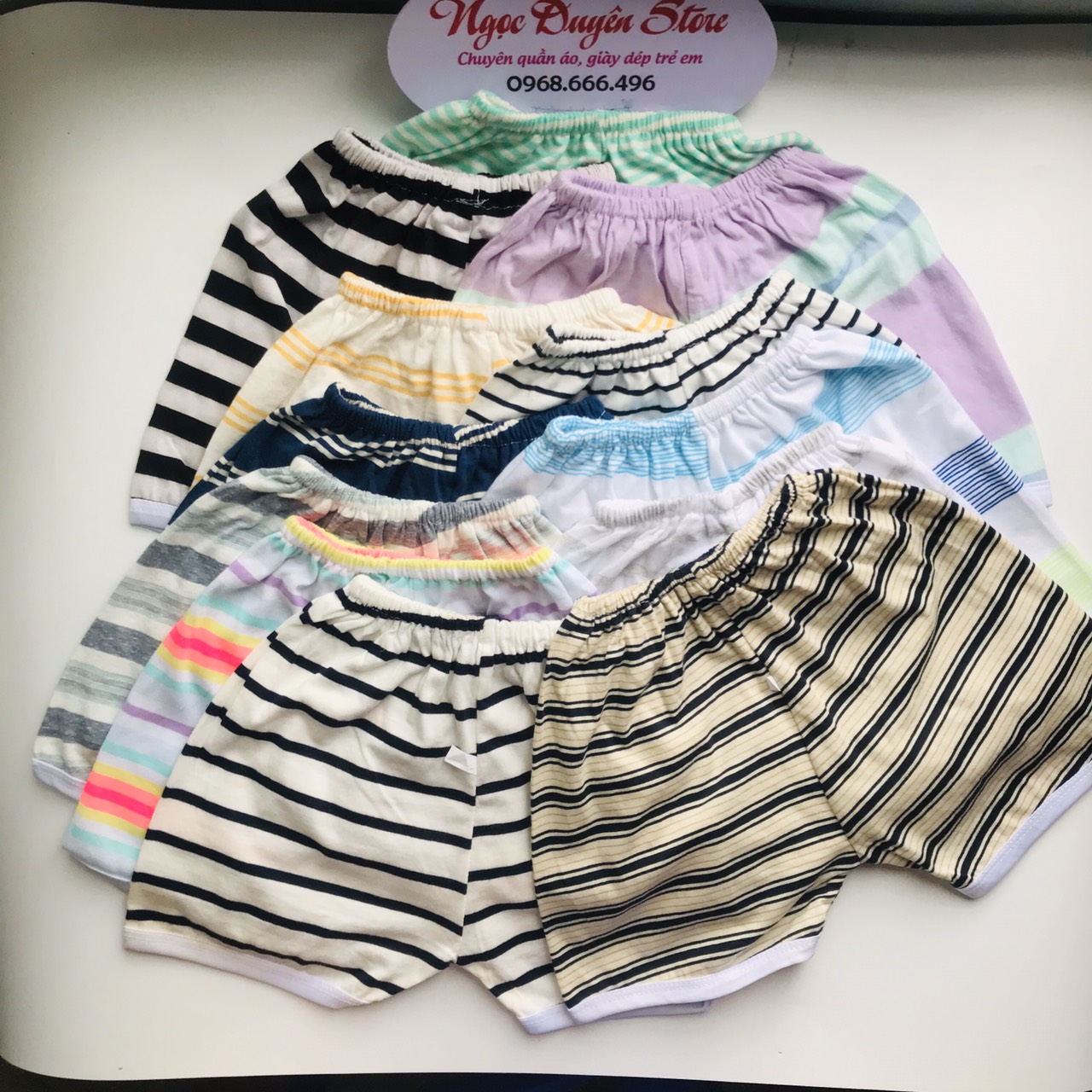 Quần đùi chục cho bé trai, bé gái size 8-12 kg