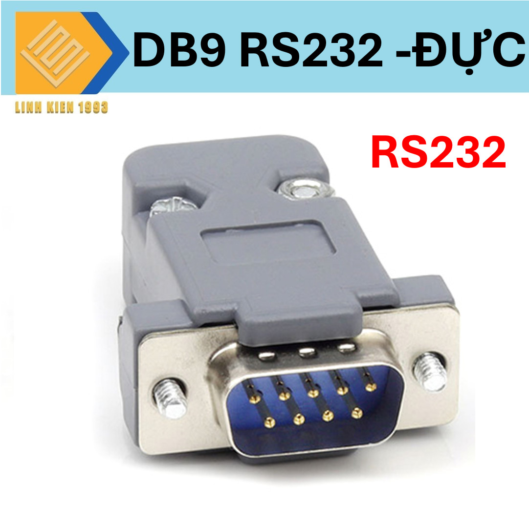 Đầu db9 rs232 loại đực có vỏ