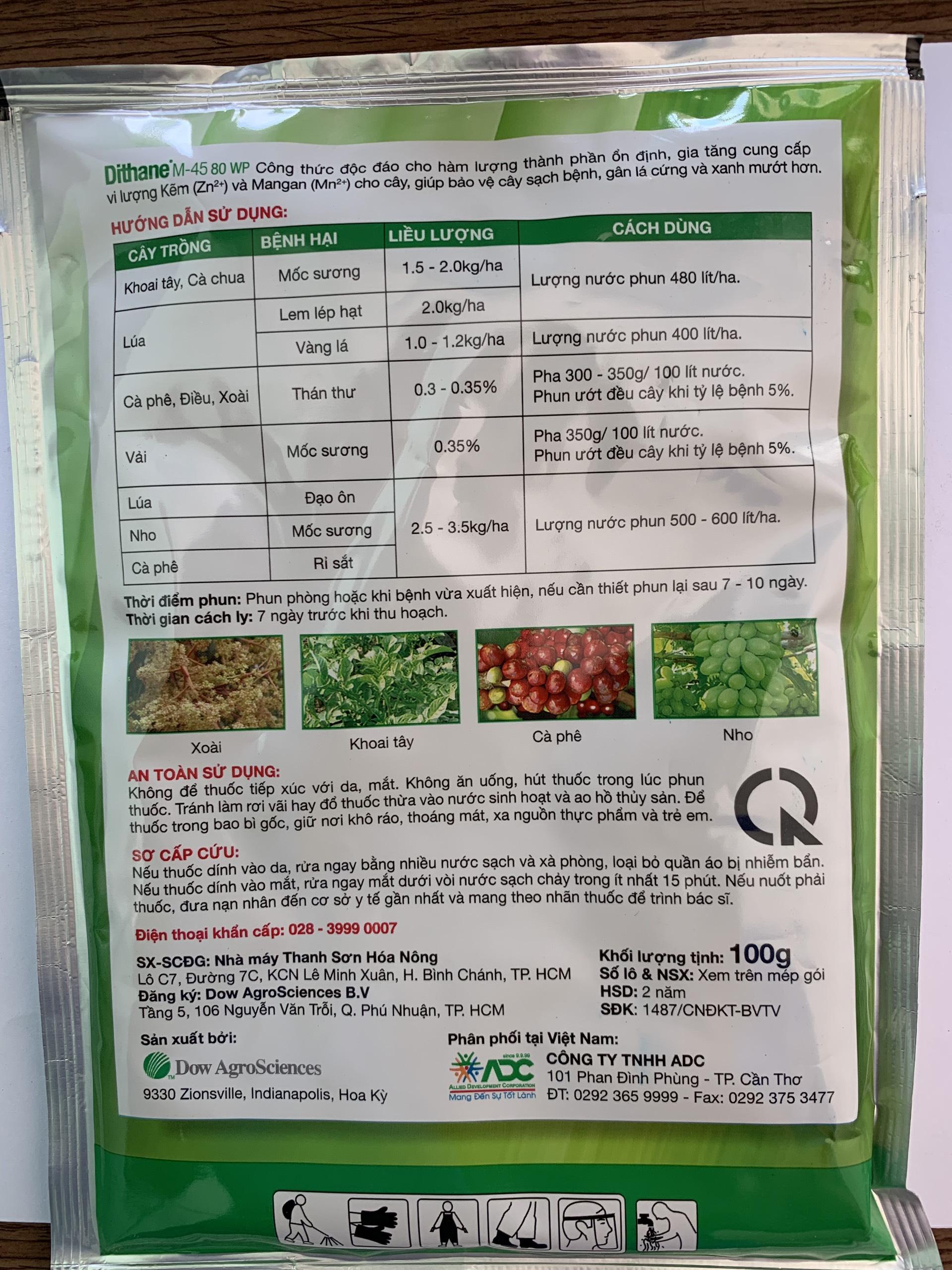 Trừ Bệnh Dithane M-45 80WP