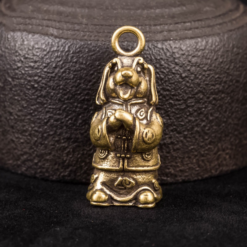 Tượng Nhỏ Phong Thủy Bằng Đồng Kiểu Dáng Hình 12 Con Giáp Thần Tài Trưng Bày Trang Trí (Lựa Mẫu Thoải Mái)