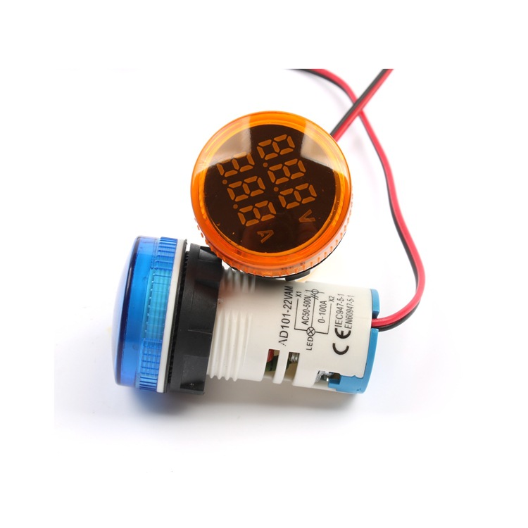 [HCM] Đèn báo hiển thị kép Volt(20-500V) + Ampe(0-100A)
