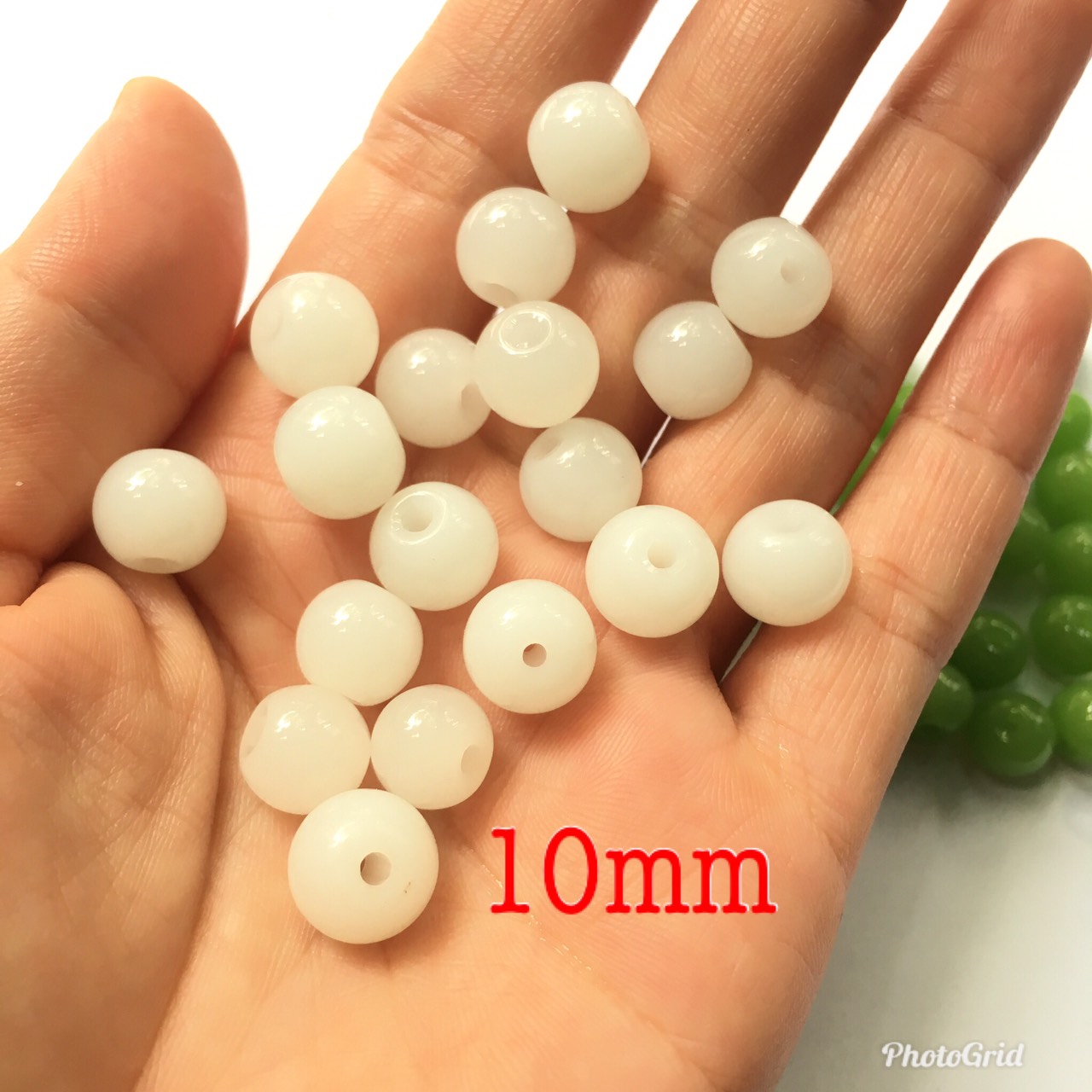 Hạt đá màu trơn size 8-10mm