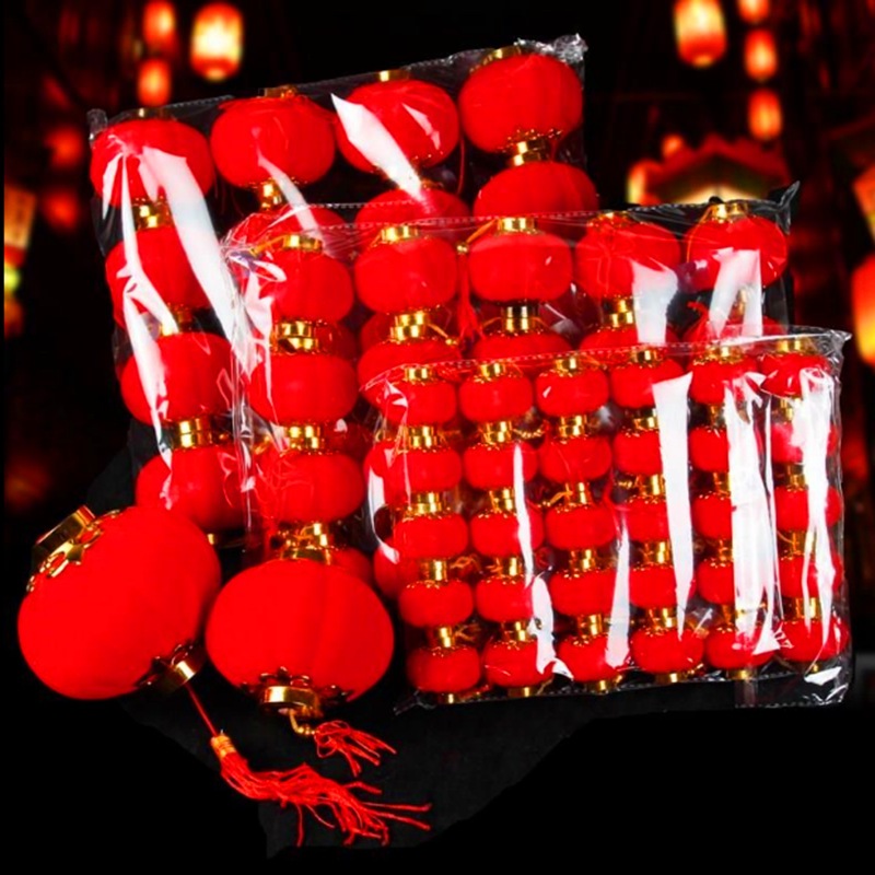 Lồng Đèn treo trang trí tết 3cm/4cm (lồng đèn treo cây) đón tết HT93