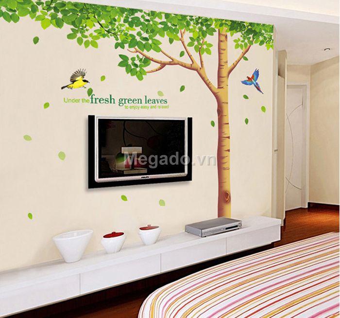 Decal tranh dán cây to