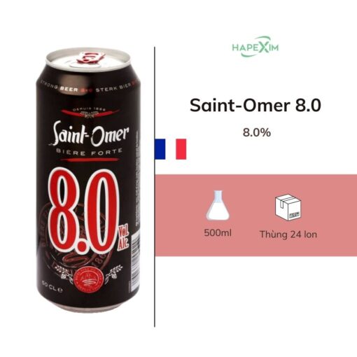 Bia lon Pháp Saint-Omer 500ml/thùng 24 lon