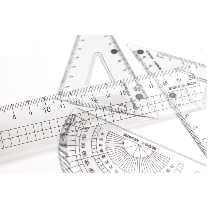 Combo 2 Bộ Thước Bộ 4 Món Aihao Dài 20cm