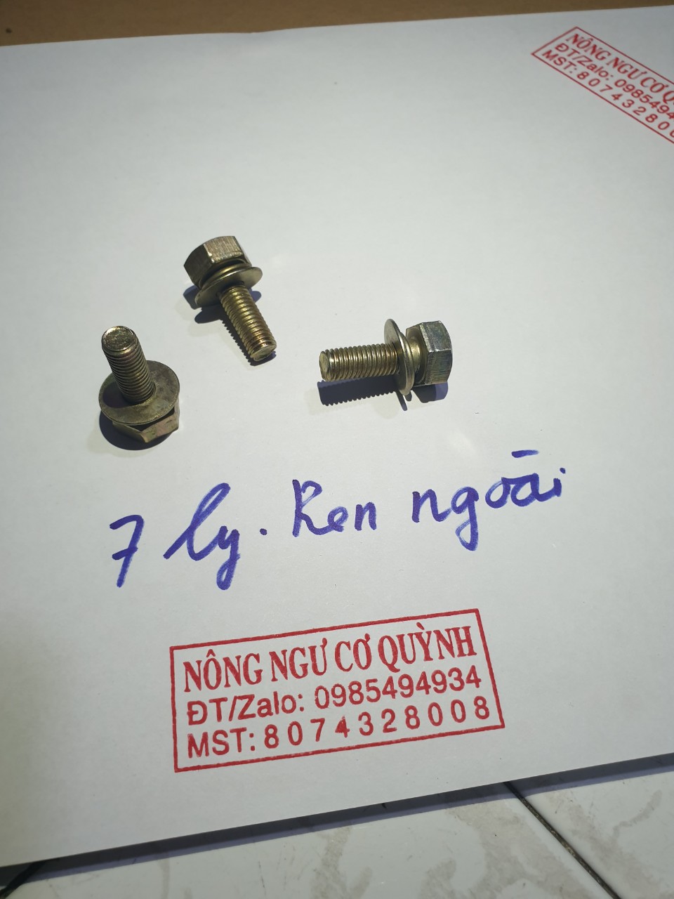 [5 ốc ] Ốc vặn đầu bò ( dao) máy cắt cỏ. 8 LY - 10 LY - 7 LY