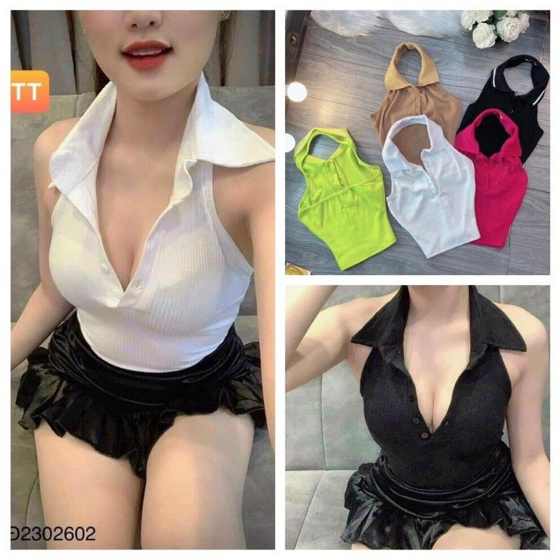Áo ba lỗ cổ trụ Hở lưng P-C