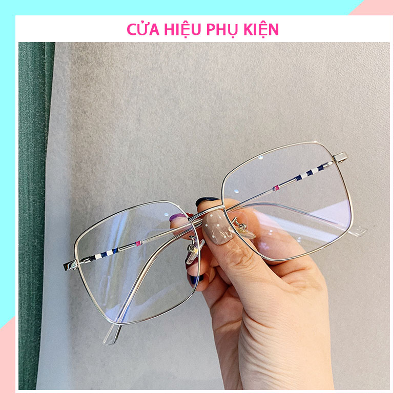Kính cận thời trang mắt vuông trẻ trung sang trọng bảo vệ mắt chống ánh sáng xanh - Kính gọng cận có thể lắp được tròng cận bảo hành 12 tháng lỗi 1 đổi 1 - kính cận 020