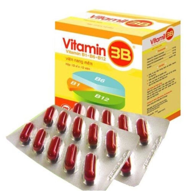 Vitamin 3B bổ sung Vitamin B1 + B6 + B12 hộp 100 viên cao cấp