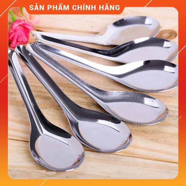 Combo 5 thìa inox hoa sen, thìa phở