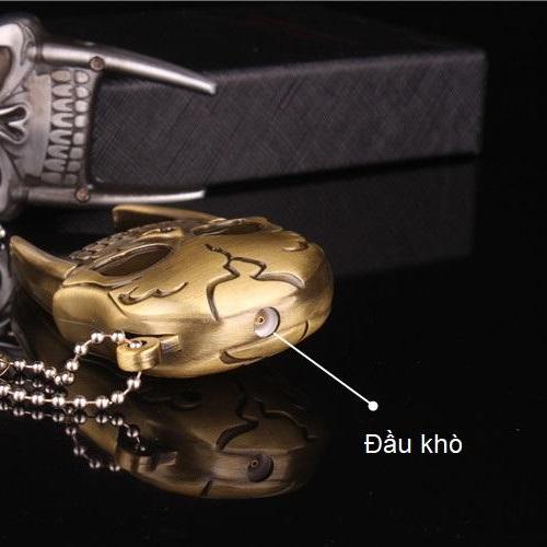 BÂT LỬA KHÈ, MÓC KHÓA HÌNH ĐẦU LÂU 2 NANH