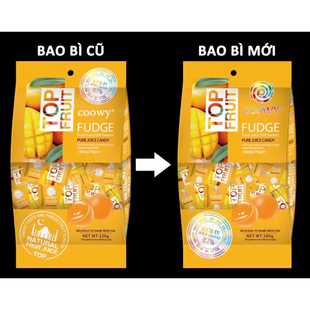 [HCM] BAO BÌ MỚI Kẹo dẻo trái cây Coowy TOP FRUIT COOWY