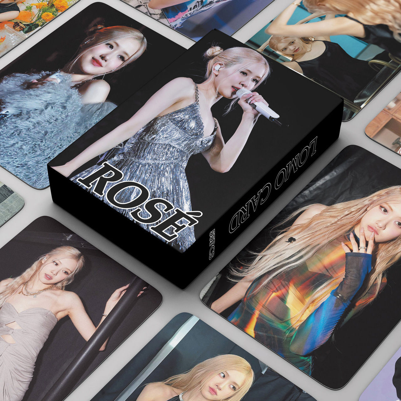 Set 55 lomo card blackpink rose 2023