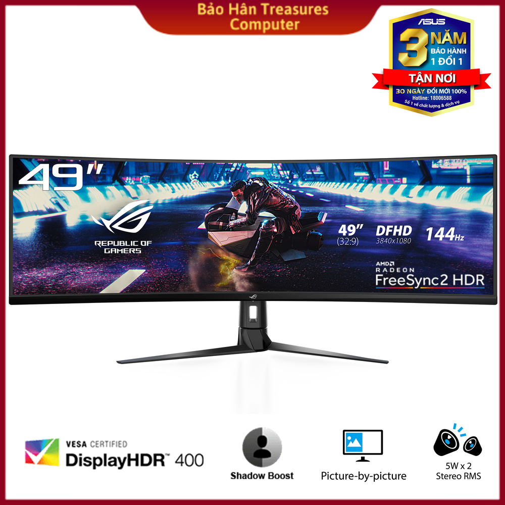 Asus rog strix xg49vq 49 "va 144hz curved screen-authentic