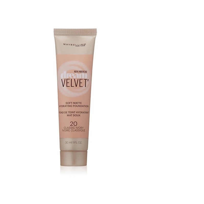 [Bill Mỹ] Kem nền kiềm dầu Maybelline Dream Velvet Hydrating Foundation 30mL