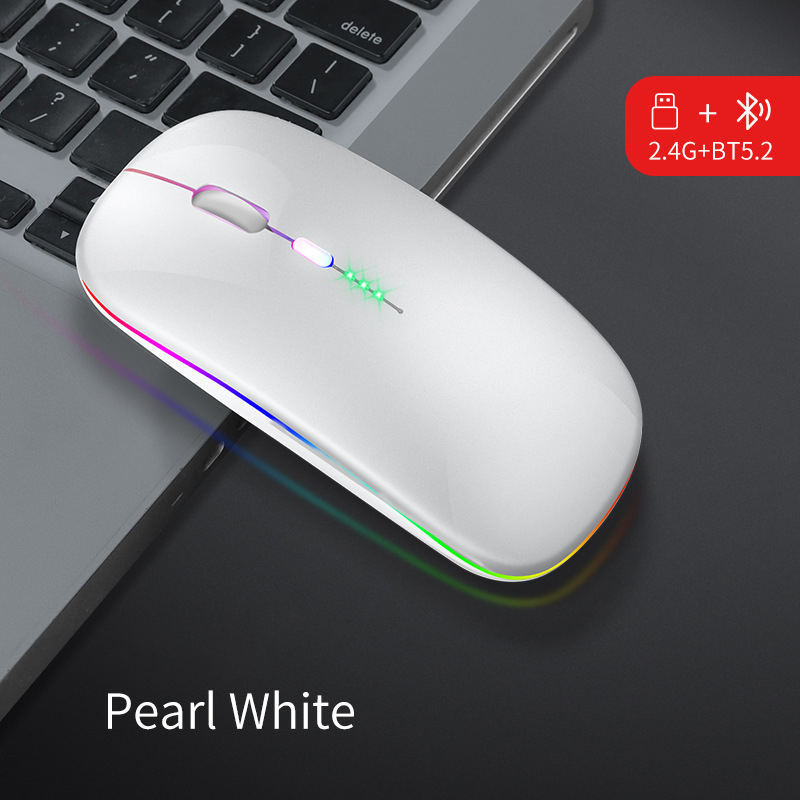 Wireless Mouse For Laptop PC Bluetooth RGB Rechargeable Mouses Wireless Computer Silent Mice LED Backlit Ergonomic Gaming Mouse