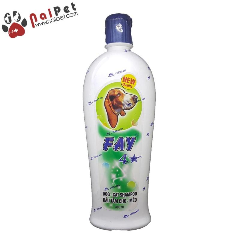 Dầu Tắm Sữa Tắm Diệt Ve Rận Bọ Chét Mượt Lông Khử Mùi Hôi Chó Mèo Fay 4 Sao 300ml