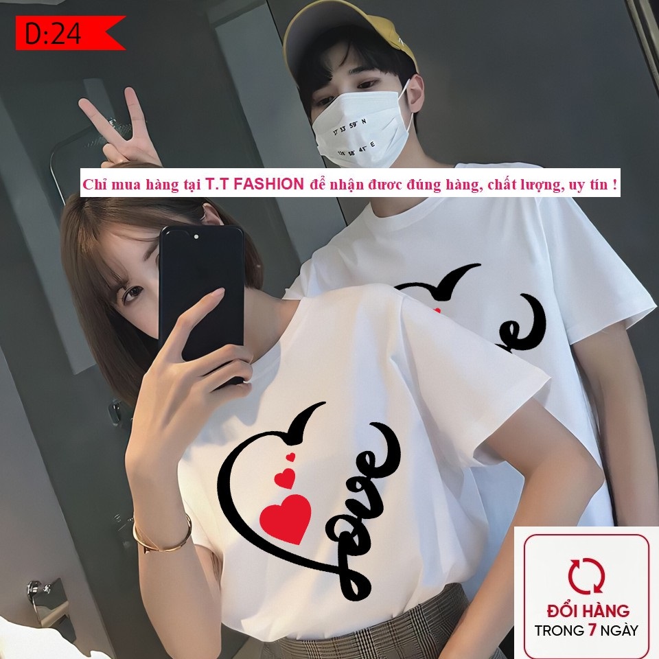 Áo cặp áo thun đôi yêu thương