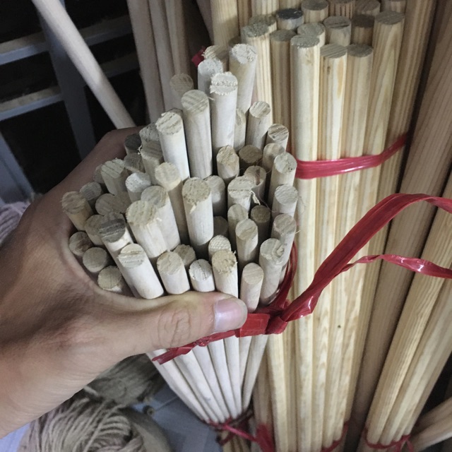 Combo 5 thanh gỗ tròn 1m phi 1cm - Gỗ thông chất lượng