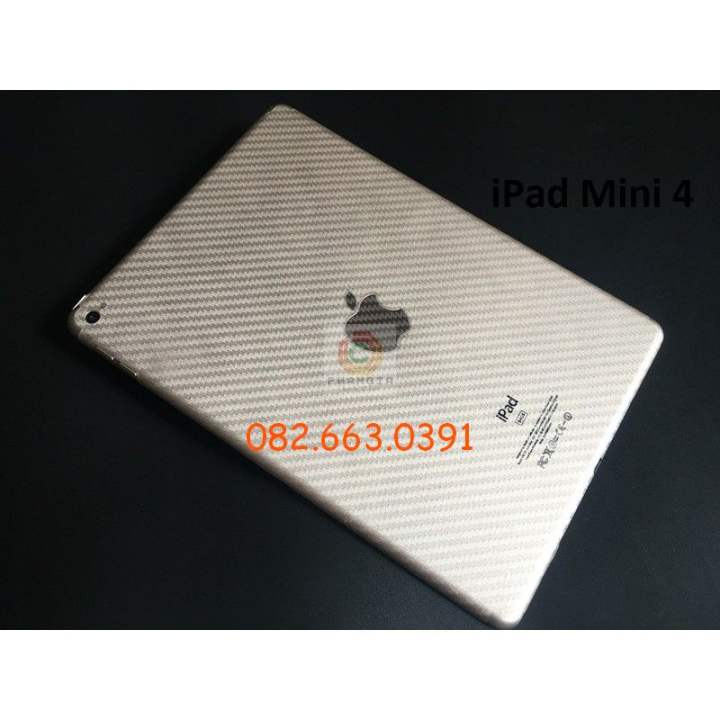 Miếng dán mặt lưng skin carbon dành cho các dòng iPad mini 2-3-4