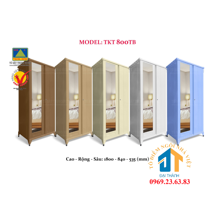Tủ sắt lắp ráp Trung Hưng TKT 800TB