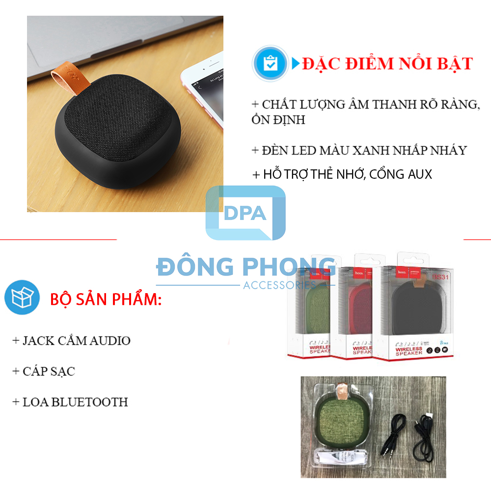 Loa Bluetooth Mini Hoco BS31 Chính Hãng