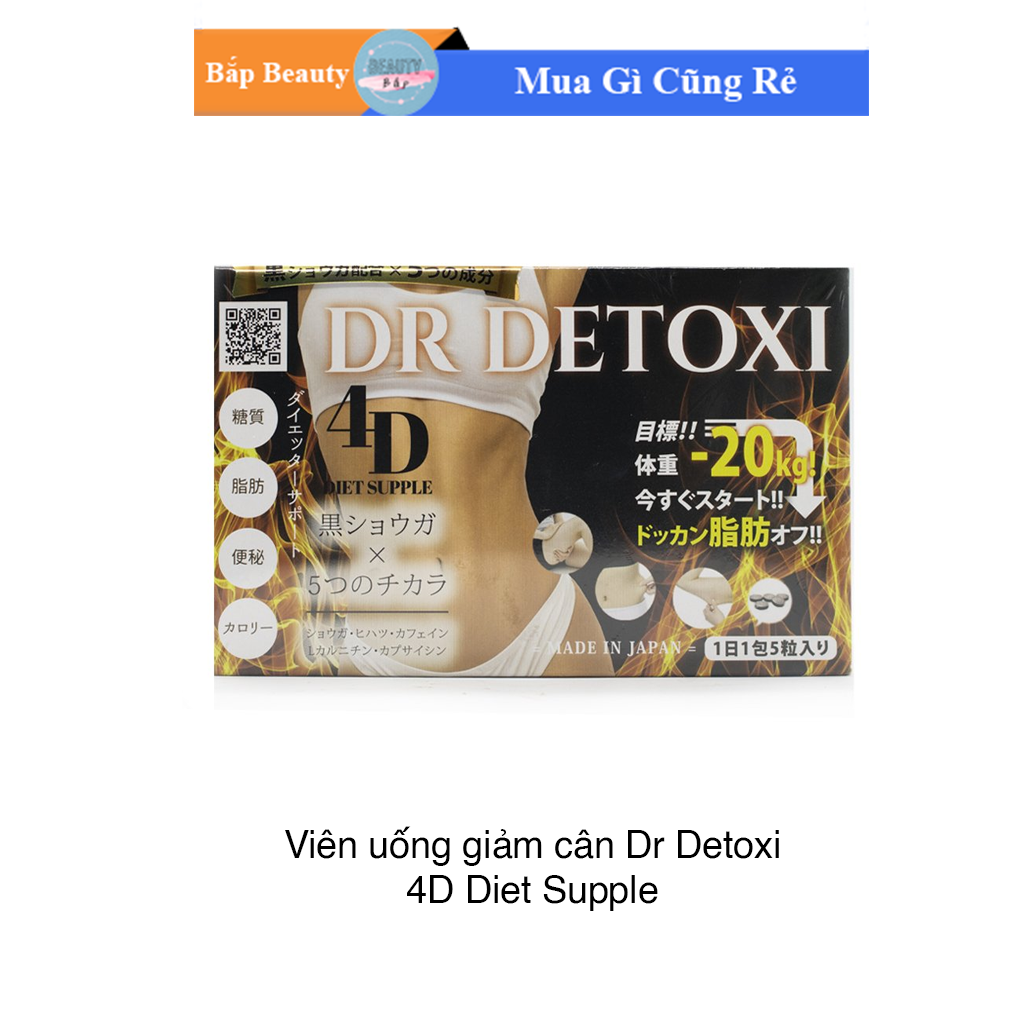 Viên uống giảm cân thải độc dr detoxi 4d nhật bản