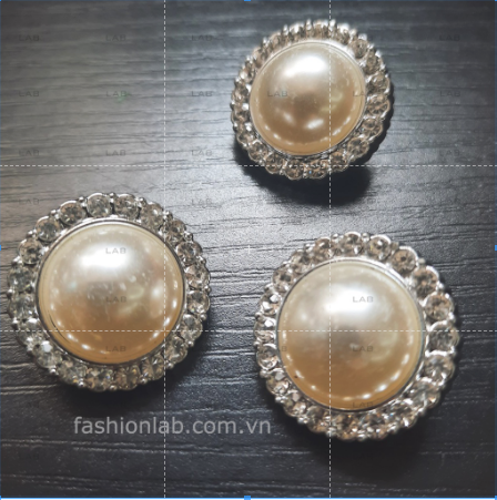 Khuy giả ngọc trai lớn 25mm (chiếc)