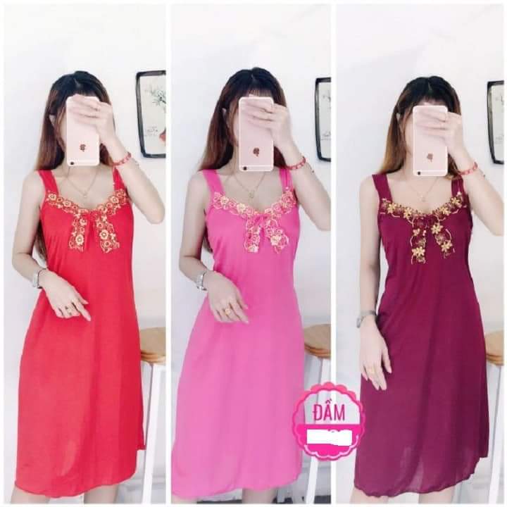 [HCM]Đầm ngủ thun lạnh mặc nhà vải siêu mát - Đầm thun lạnh nữ  M36