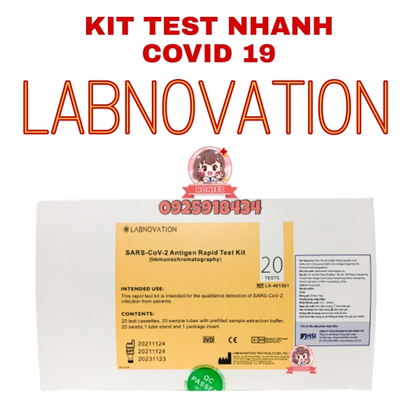Combo 1 bộ kit test nhanh covid 19 LABNOVATION công nghệ đức cao cấp