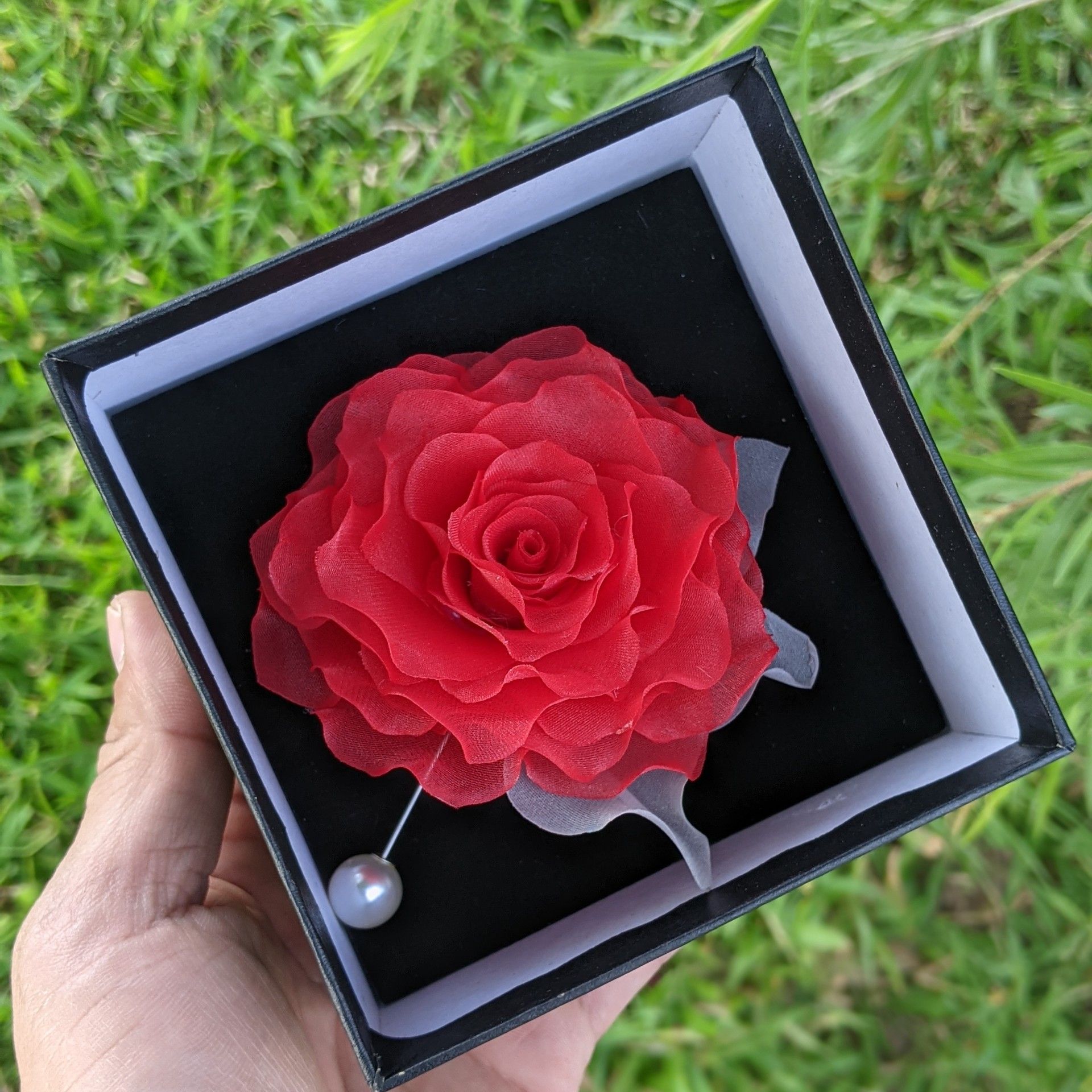 [ Hàng Thiết Kế ] Hoa cài áo váy handmade vải voan cao cấp