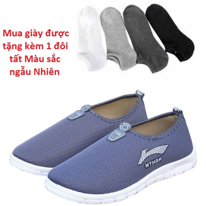 GIÀY THỂ THAO NAM NỮ ĐẾ CAO SU SIÊU MỀM TẶNG KÈM 1 ĐÔI TẤT giá rẻ