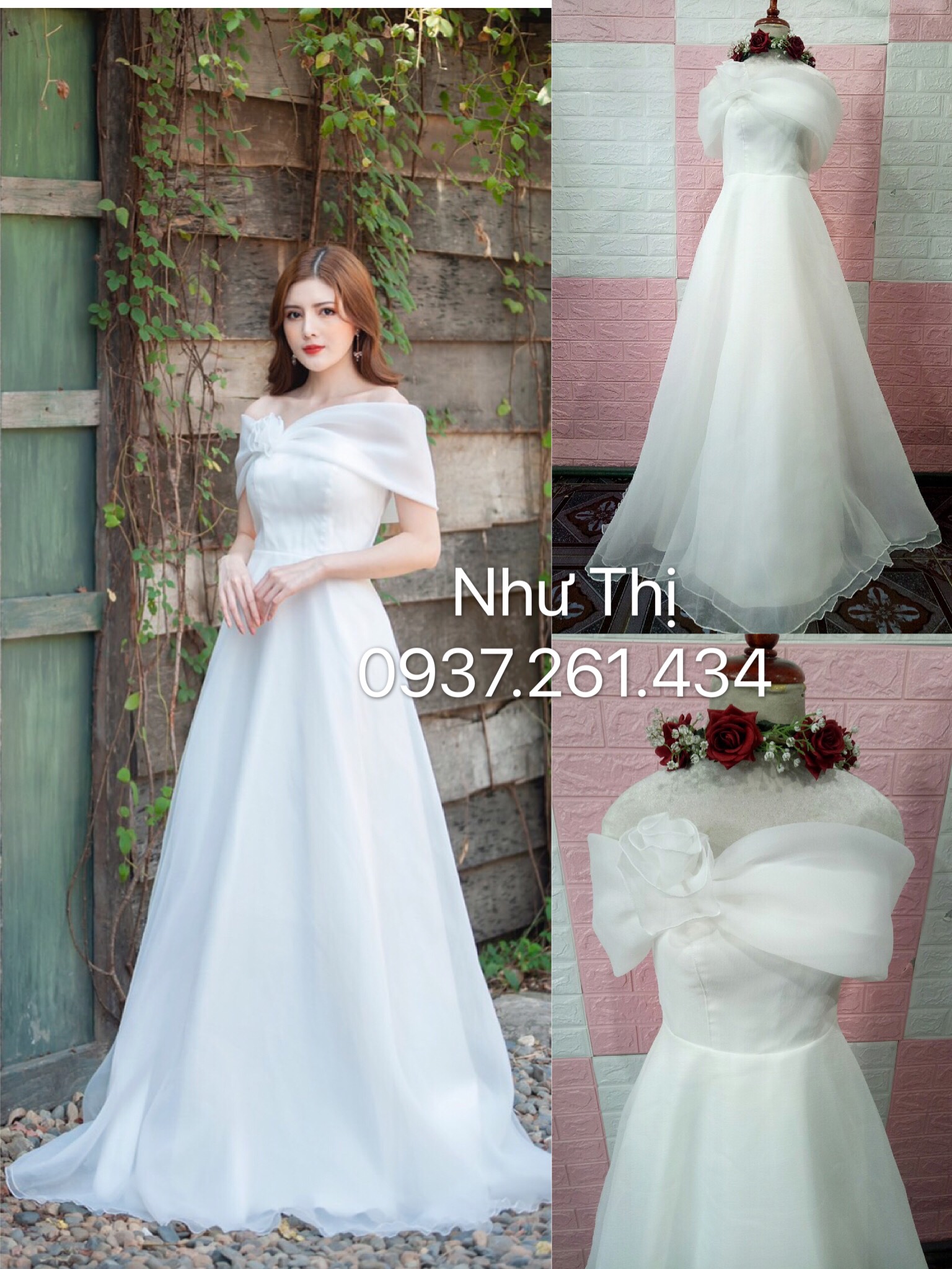 Váy cưới ngắn và dài khi chụp ngoại cảnh - Váy cưới cô dâu - HappyWedding.vn