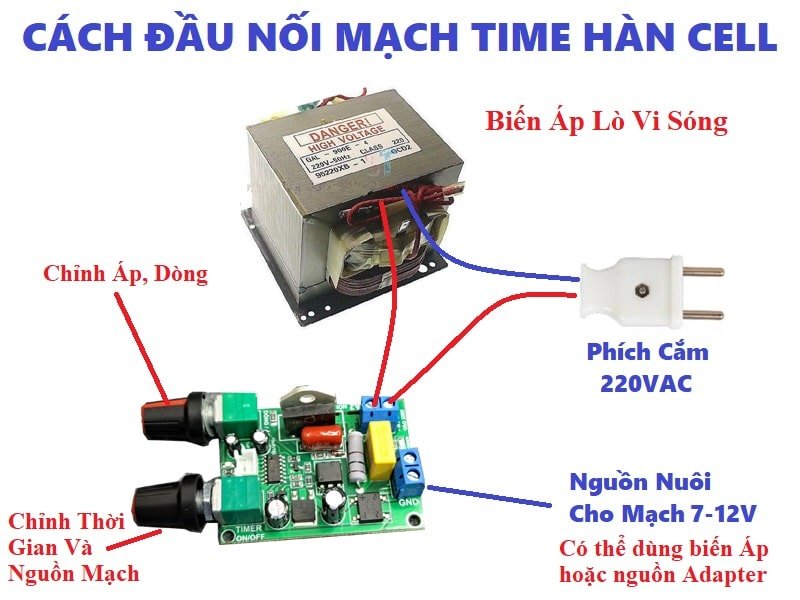 Mạch time hàn điều chỉnh dòng và áp máy hàn cell 41A