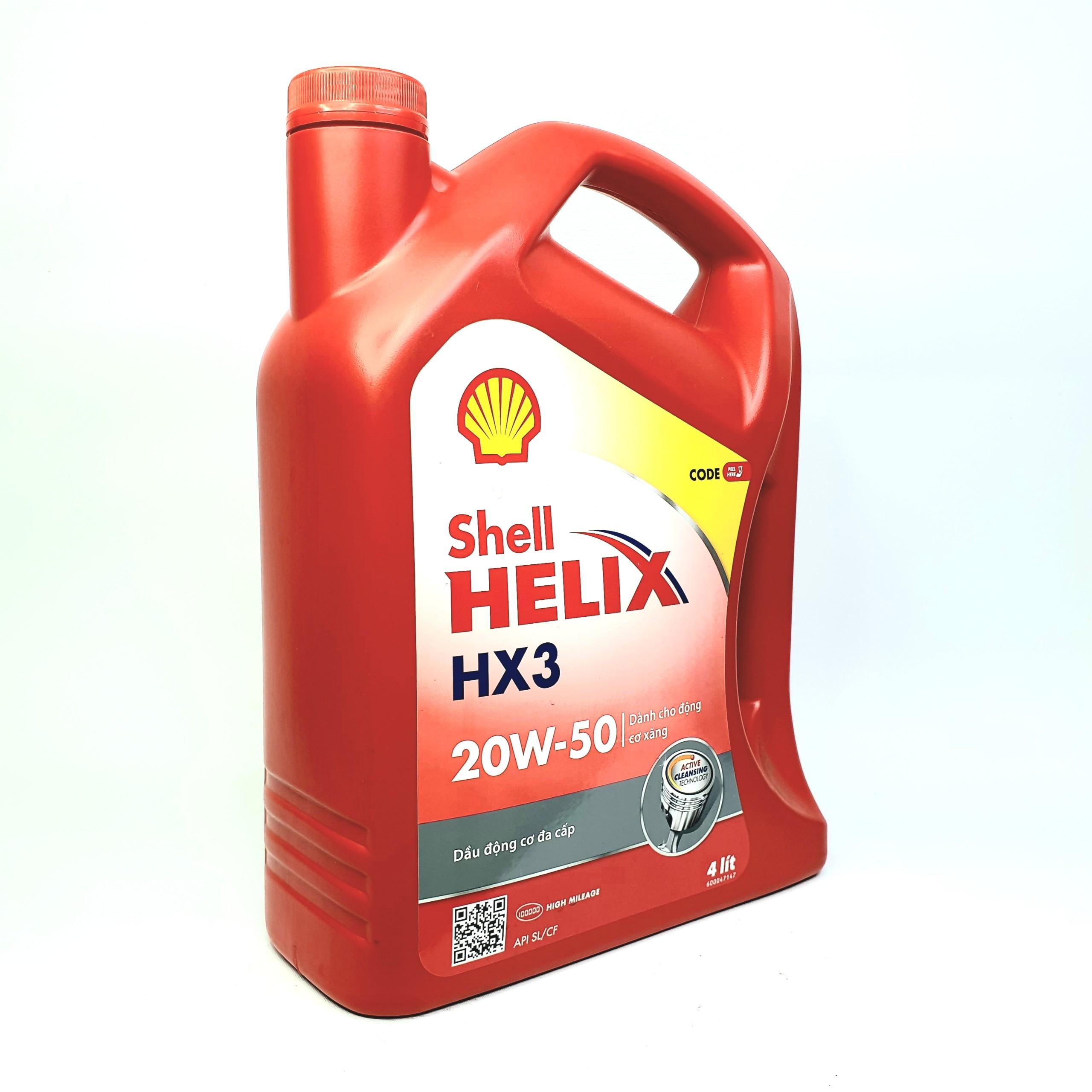 [HCM]SHELL HELIX HX3 20W50 Nhớt xe ô tô 4L