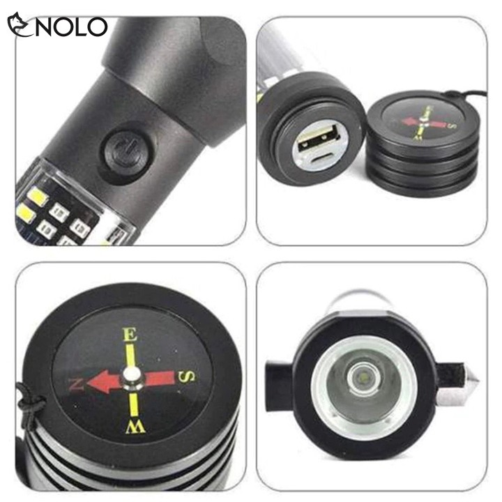 [HCM]Đèn pin 11 chức năng Solar Power Flashlight