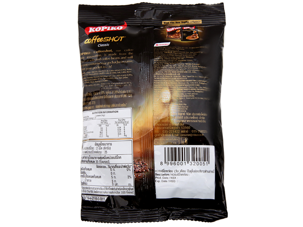 Kẹo cà phê Coffeeshot Classic KOPIKO gói 150g